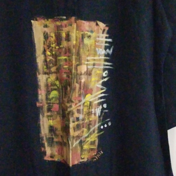 HAND PAINTED LINEN DRESS - Picture 3 of 3